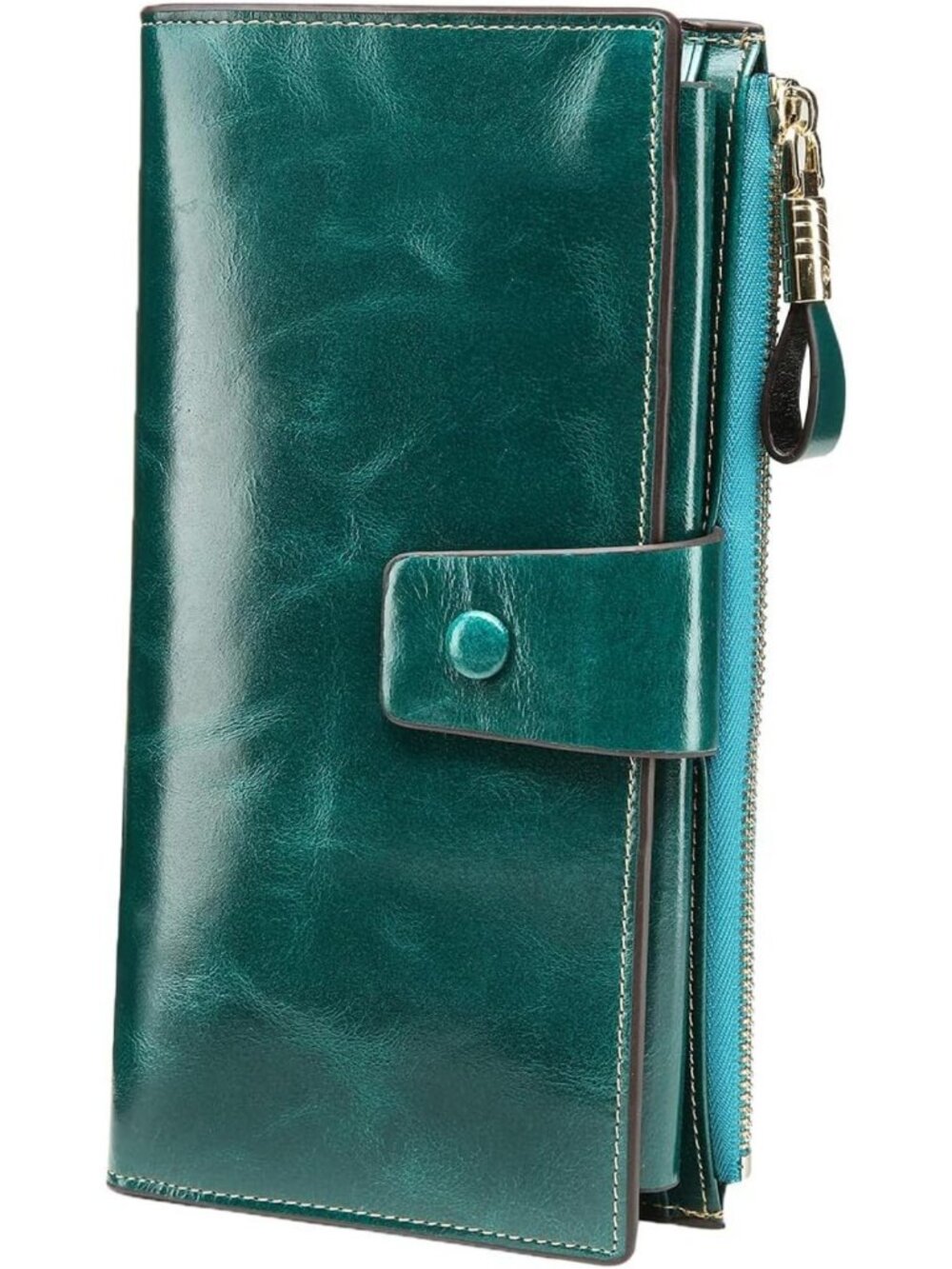 Luxury Genuine Leather Clutch Wallet for Women - RFID Blocking, Large Capacity